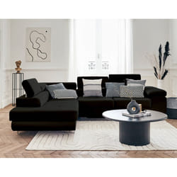 Best Mobilier Pablo Canapé d'angle 5 siège(s) Noir