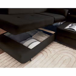 Best Mobilier Pablo Canapé d'angle 5 siège(s) Noir