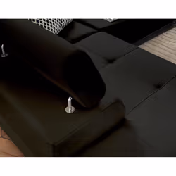 Best Mobilier Pablo Canapé d'angle 5 siège(s) Noir - Vue supplémentaire 4