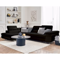 Best Mobilier Pablo Canapé d'angle 5 siège(s) Noir - Vue supplémentaire 5