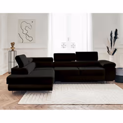 Best Mobilier Pablo Canapé d'angle 5 siège(s) Noir - Vue supplémentaire 6