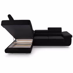 Best Mobilier Pablo Canapé d'angle 5 siège(s) Noir - Vue supplémentaire 7