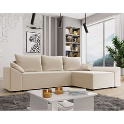 Best Mobilier Mike Canapé d'angle 4 siège(s) Beige