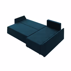 Best Mobilier Mike Canapé d'angle 4 siège(s) Bleu