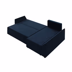 Best Mobilier Mike Canapé d'angle 4 siège(s) Bleu, Marine