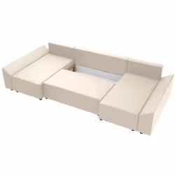 Best Mobilier Mike Canapé d'angle 7 siège(s) Beige