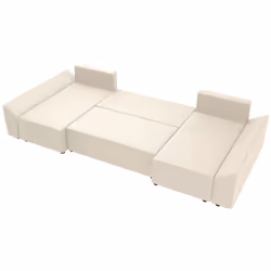 Best Mobilier Mike Canapé d'angle 7 siège(s) Beige