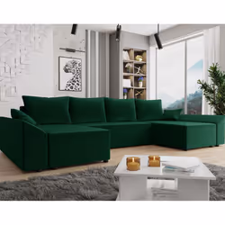 Best Mobilier Mike, Vert, Velours, Bois, Plastique, 3210 mm, 1390 mm