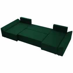 Best Mobilier Mike Canapé d'angle 7 siège(s) Vert