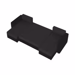 Best Mobilier Romy Canapé d'angle 7 siège(s) Noir, Gris