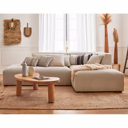 Best Mobilier Victoire Canapé d'angle 4 siège(s) Beige