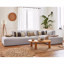 Best Mobilier Victoire, Gris, Velours, Bois, Plastique, 3520 mm, 1680 mm