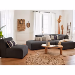 Best Mobilier Victoire Canapé d'angle 5 siège(s) Gris
