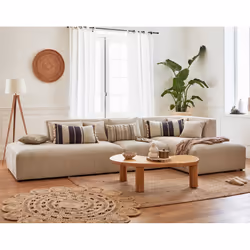 Best Mobilier Victoire, Beige, Velours, Bois, Plastique, 3520 mm, 1680 mm