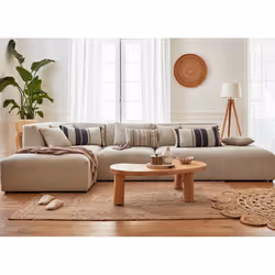 Best Mobilier Victoire Canapé d'angle 5 siège(s) Beige