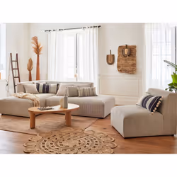 Best Mobilier Victoire Canapé d'angle 5 siège(s) Beige