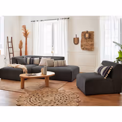 Best Mobilier Victoire Canapé d'angle 5 siège(s) Gris