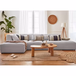 Best Mobilier Victoire Canapé d'angle 5 siège(s) Gris