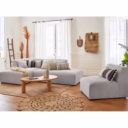 Best Mobilier Victoire Canapé d'angle 5 siège(s) Gris