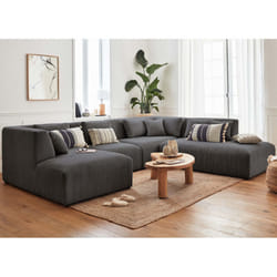 Best Mobilier Victoire Canapé d'angle 7 siège(s) Gris