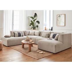 Best Mobilier Victoire Canapé d'angle 7 siège(s) Beige