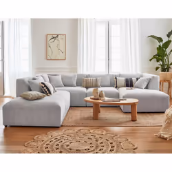 Best Mobilier Victoire Canapé d'angle 7 siège(s) Gris