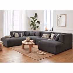 Best Mobilier Victoire, Gris, Velours, Bois, Plastique, 3260 mm, 2700 mm