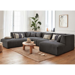 Best Mobilier Victoire Canapé d'angle 7 siège(s) Gris