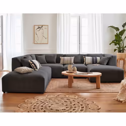 Best Mobilier Victoire Canapé d'angle 7 siège(s) Gris