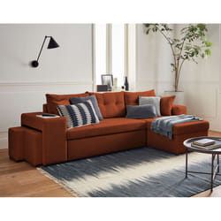 Best Mobilier California Canapé d'angle 4 siège(s) Couleur rouille