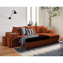 Best Mobilier California Canapé d'angle 4 siège(s) Couleur rouille