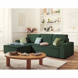Best Mobilier Dellia Canapé d'angle 4 siège(s) Vert