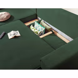 Best Mobilier Dellia Canapé d'angle 4 siège(s) Vert - Vue supplémentaire 4