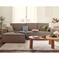 Best Mobilier Dellia, Taupe, Velours, Bois, Plastique, 2890 mm, 1820 mm