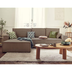 Best Mobilier Dellia Canapé d'angle 4 siège(s) Taupe