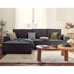 Best Mobilier Dellia, Gris, Velours, Bois, Plastique, 2890 mm, 1820 mm