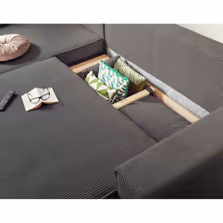 Best Mobilier Dellia Canapé d'angle 4 siège(s) Gris - Vue supplémentaire 4