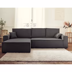 Best Mobilier Dellia Canapé d'angle 4 siège(s) Gris - Vue supplémentaire 5