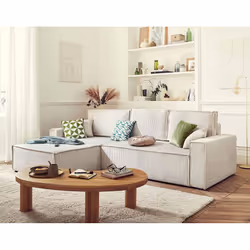Best Mobilier Dellia Canapé d'angle 4 siège(s) Beige