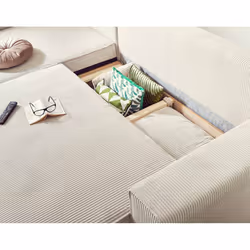 Best Mobilier Dellia Canapé d'angle 4 siège(s) Beige - Vue supplémentaire 4