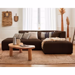 Best Mobilier Victoire Canapé d'angle 4 siège(s) Marron