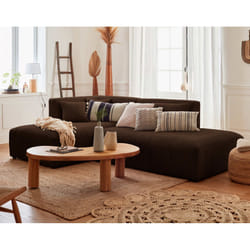 Best Mobilier Victoire Canapé d'angle 4 siège(s) Marron
