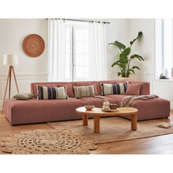 Best Mobilier Victoire Canapé d'angle 5 siège(s) Rose