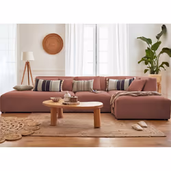Best Mobilier Victoire Canapé d'angle 5 siège(s) Rose