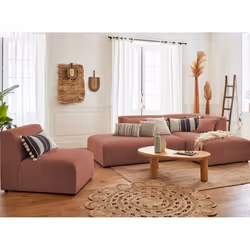 Best Mobilier Victoire Canapé d'angle 5 siège(s) Rose