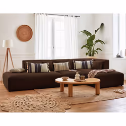 Best Mobilier Victoire, Marron, Velours, Bois, Plastique, 3520 mm, 1680 mm