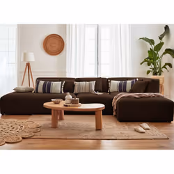 Best Mobilier Victoire Canapé d'angle 5 siège(s) Marron