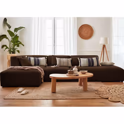 Best Mobilier Victoire Canapé d'angle 5 siège(s) Marron
