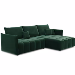 Best Mobilier Petra Canapé d'angle 4 siège(s) Vert