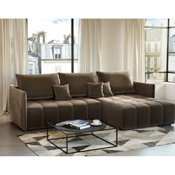 Best Mobilier Petra Canapé d'angle 4 siège(s) Taupe